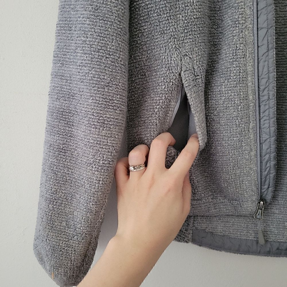 North Face Gray Zip Up Fleece Small - Picture 3 of 15